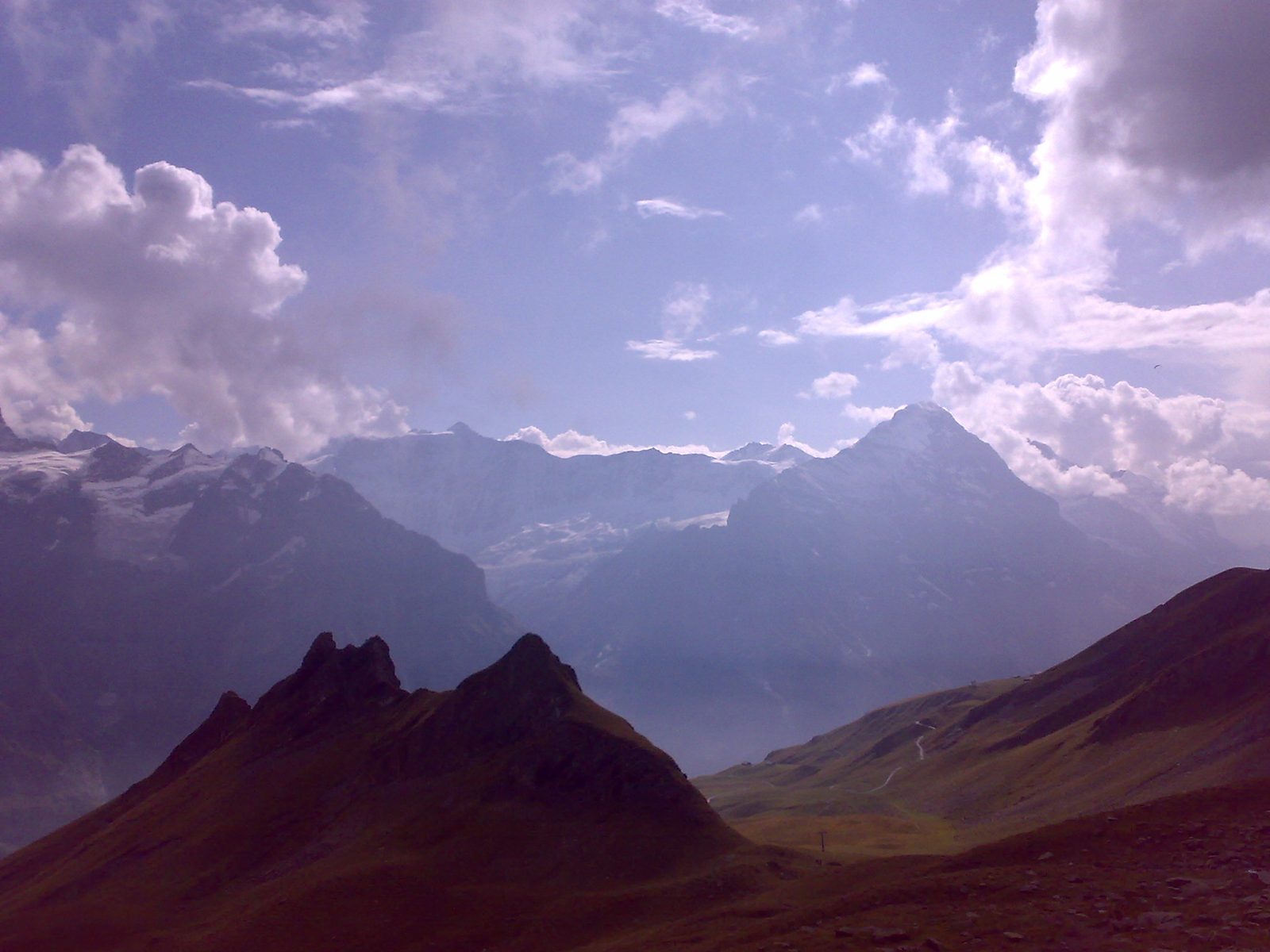 Bergpanorama mit Wolken
