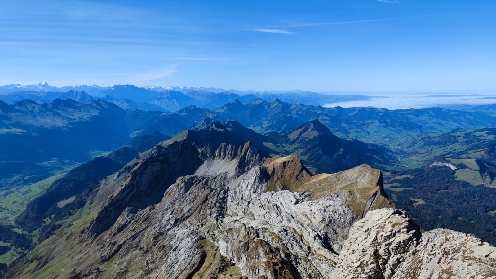 Säntis Gipfelpanorama über den Alpstein